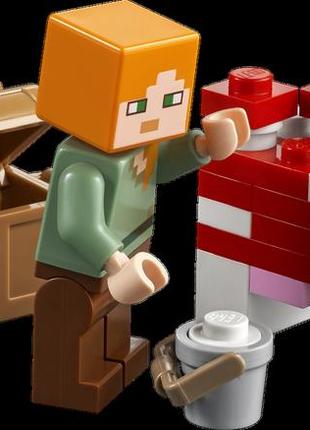 Lego® minecrаft [21179] лего майнкрафт грибной дом [[21179]]9 фото