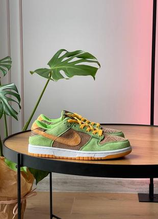 Женские кроссовки найк данк лоу зелёные с коричневым / nike dunk low dusty olive1 фото