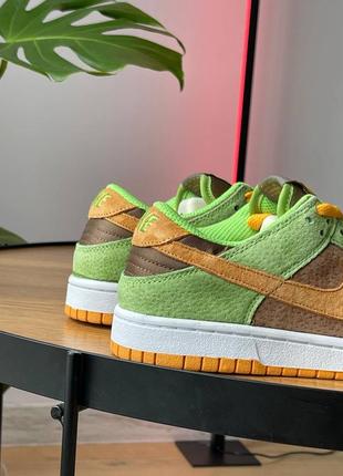 Женские кроссовки найк данк лоу зелёные с коричневым / nike dunk low dusty olive2 фото