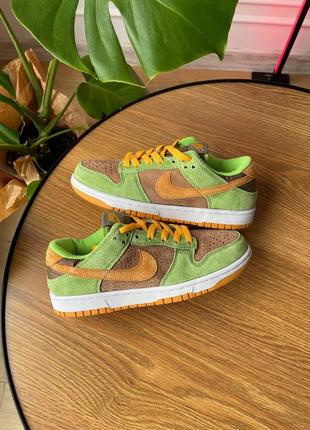 Женские кроссовки найк данк лоу зелёные с коричневым / nike dunk low dusty olive5 фото