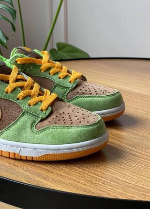 Женские кроссовки найк данк лоу зелёные с коричневым / nike dunk low dusty olive6 фото