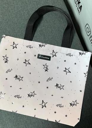 Світловідбиваюча сумка з короткими ручками зорі1 фото
