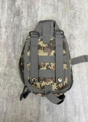 Сумка через плече піксель для всу нагрудна сумка для всу тактична сумка камуфляж армійська нагрудна сумка2 фото