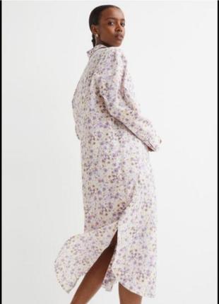 Нове квіткове плаття — сорочка h&amp;m бавовняне плаття міді квітковий принт квіти