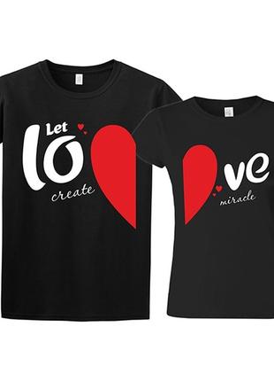 Фп005801	парные футболки с принтом "love. сердце" push it