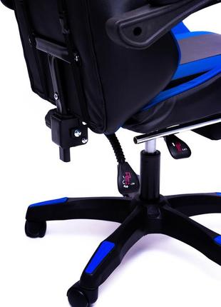 Крісло геймерське diego чорно-синє7 фото