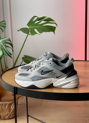 Жіночі кросівки найк м2к техно сірі / nike m2k tekno ‘atmosphere grey black’ 29 фото