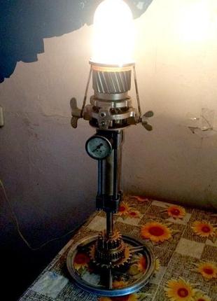 Уникальный светильник-ночник в стиле стимпанк4 фото
