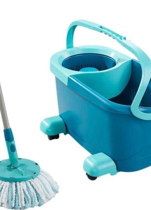 Набір для прибирання leifheit clean twist disc mop ergo відро зі шваброю2 фото