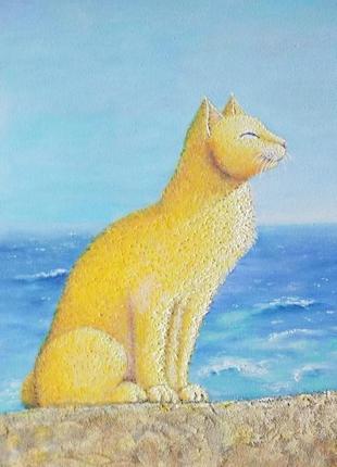Картина "сонячний котик", 25*35 см