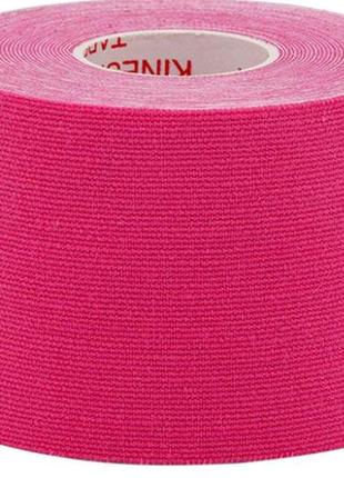 Кінезіо тейп kinesiology tape 5см х 5м эластичный пластырь   розовый індивідуальна упаковка