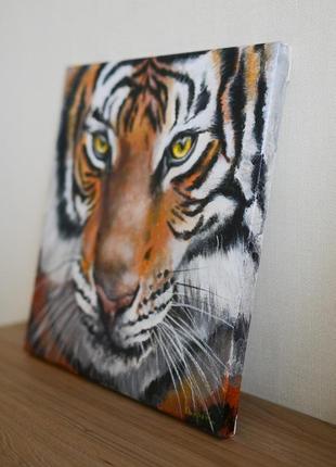 Тигр, портрет на полотні4 фото