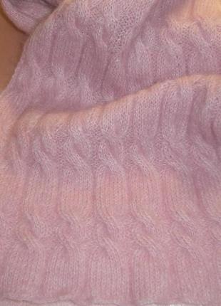 Шарф пастельно-розовый ручной работы2 фото