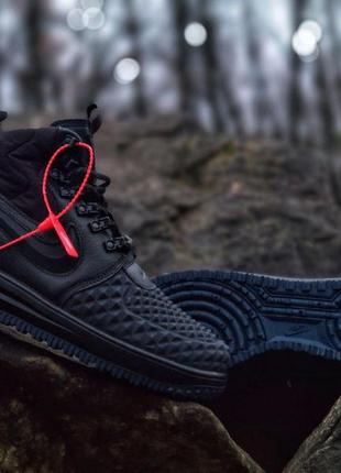 Высокие кроссовки lunar force 1 duckboot 17 black5 фото