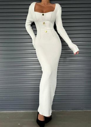 Платье длинное из декольте облегают белая графит1 фото
