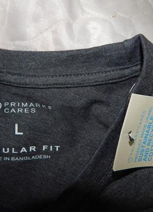 Мужская футболка primark cares оригинал р.50 076fmls  (только в указанном размере, только 1 шт)7 фото