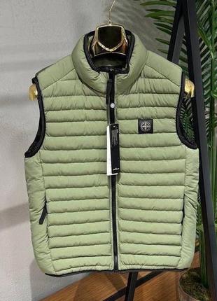 Жилетка stone island, колір хакі, різні розміри