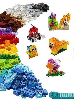 Lego лего clаssiс прозорі кубики 11013 (500 деталей) brickslife3 фото
