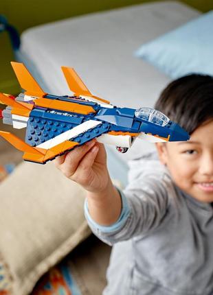 Lego лего creator 3-in-1 сверхзвуковой самолёт 31126 (215 деталей) brickslife10 фото