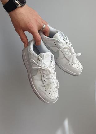 👟 кроссовки nike sb dunk low triple •white 1920.gray• / наложка bs👟2 фото