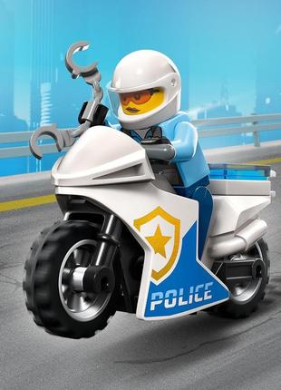 Лего сіті lego city переслідування на поліцейському мотоциклі [60392](59 деталей) brickslife6 фото