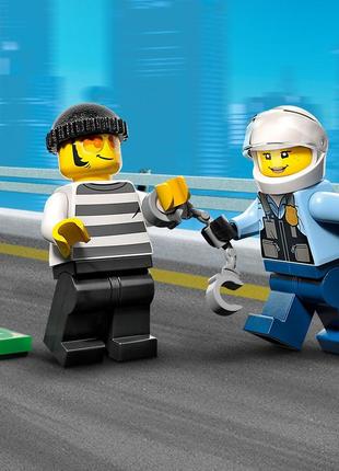 Лего сіті lego city переслідування на поліцейському мотоциклі [60392](59 деталей) brickslife8 фото