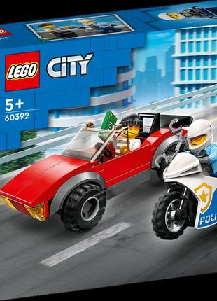 Лего сіті lego city переслідування на поліцейському мотоциклі [60392](59 деталей) brickslife1 фото