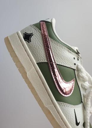 👟 кроссовки nike sb dunk low be 1 •white green• / наложка bs👟6 фото