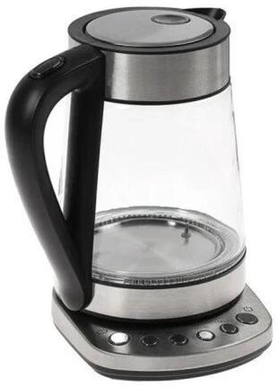 Електрочайник з підсвічуванням sokany sk-09003 electric kettle 2200w 1,7l прозорий чайник