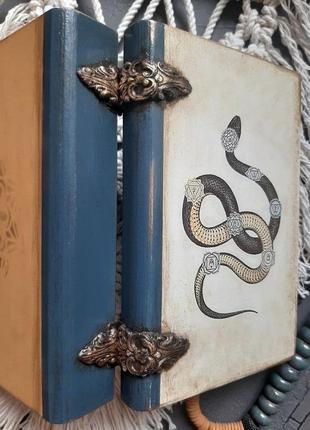 Шкатулка-фолиант, шкатулка книга, шкатулка со змеей5 фото
