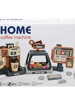 Магазин 41 элемент, кофемашина, десерты, звук, подсветка игровой набор супермаркет