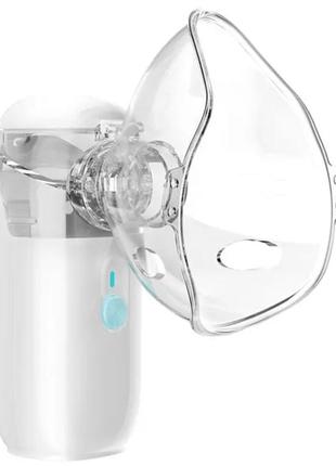 Інгалятор небулайзер ультразвуковий для дітей і дорослих меш-небулайзер ингалятор  zh-n3  100 khz портативний білий1 фото