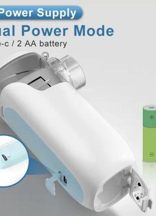 Інгалятор небулайзер ультразвуковий для дітей і дорослих меш-небулайзер ингалятор  zh-n3  100 khz портативний білий2 фото