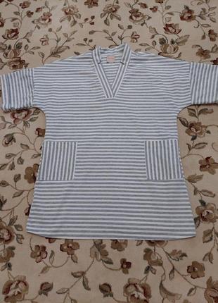 Плотненькая с карманами рубашка 👕, туника большого размера италия2 фото