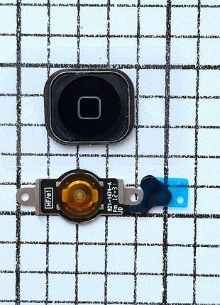 Кнопка home iphone 5g 5c со шлейфом черная