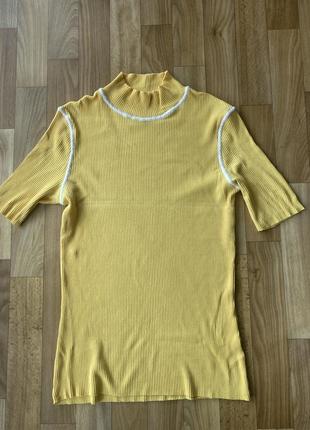 Zara футболка в рубчик, размер м-л7 фото