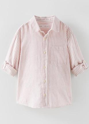 Шикарная рубашка из льна от известного испанского бренда zara.