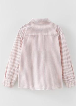 Шикарная рубашка из льна от известного испанского бренда zara.2 фото