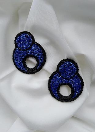 Серьги синее небо