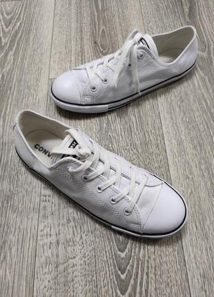 Оригинал базовые белые кожаные кеды кеди converse 40-41p