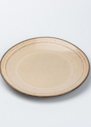 Тарелка обеденная круглая керамическая 22.5 см2 фото