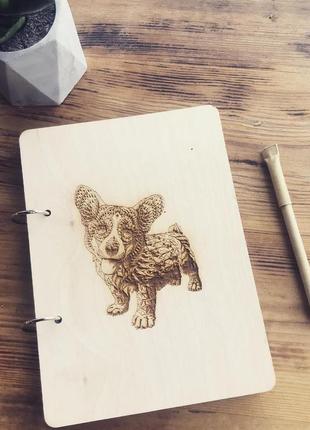Эко блокнот с деревянной обложкой стильный из дерева записная книжка скетчбук