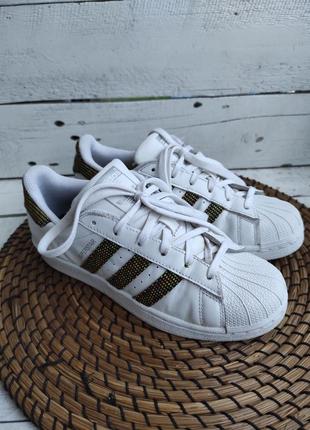 Кожаные кроссовки оригинал adidas superstar 36-37p3 фото