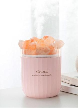 Портативная соляная лампа с увлажнителем воздуха на 400 мл doctor-101 sun shine для детской комнаты и спальни