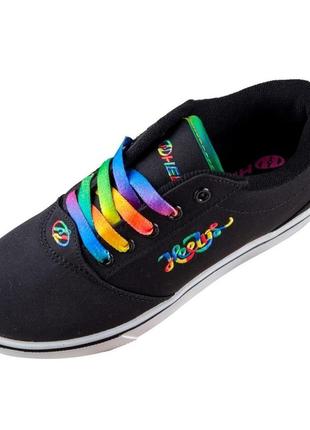 Роликові кросівки heelys pro 20 (ahe100771) black/rainbow cursive (35)3 фото