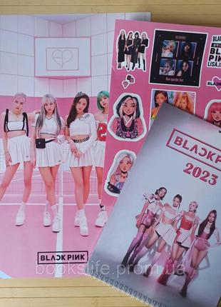 Набір black pink блек пінк постер + календар + стікерпак1 фото