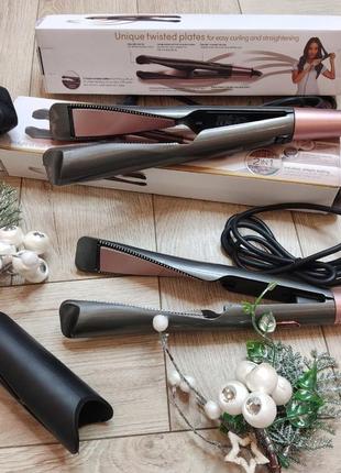 Плойка спиральная для легкого создания локонов hair curler 2 в 1 утюжок, выпрямитель1 фото