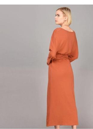 Zara платье узел пасок меди