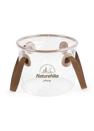 Складаний контейнер для води з пвх naturehike nh20sj040, 10л, прозорий