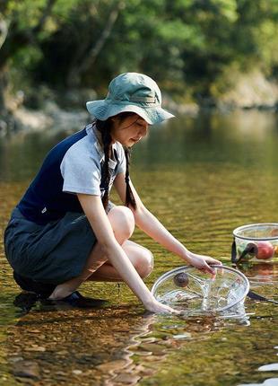 Складаний контейнер для води з пвх naturehike nh20sj040, 10л, прозорий6 фото